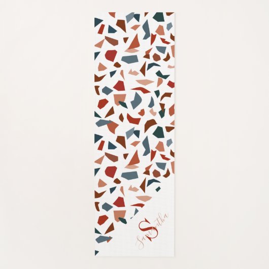 Tapis De Yoga Monogramme de script moderne (Devant)