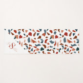 Tapis De Yoga Monogramme de script moderne (Devant (Horizontal))