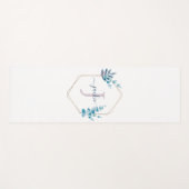 Tapis De Yoga Monogramme du cadre d'Eucalyptus à l'aquarelle de  (Devant (Horizontal))