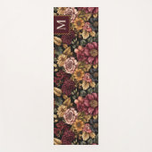 Tapis De Yoga Monogramme du modèle floral de Bourgogne (Devant)