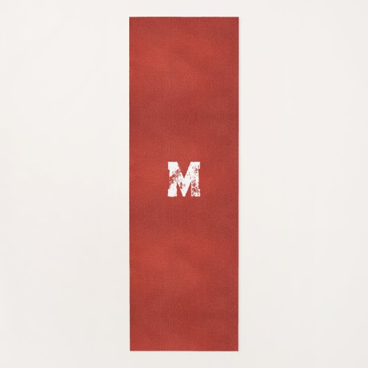 Tapis De Yoga Monogramme en cuir Faux (Devant)