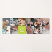 Tapis De Yoga Monogramme et collage photo moderne 11 (Devant (Horizontal))