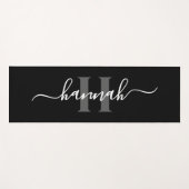 Tapis De Yoga Monogramme Féminin Grand Script (Devant (Horizontal))