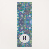 Tapis De Yoga Monogramme floral à brumes violettes (Devant)