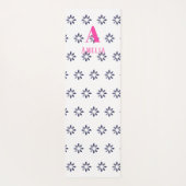 Tapis De Yoga Monogramme Floral Bleu (Dos)