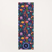Tapis De Yoga Monogramme floral brillant (Devant)