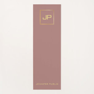 Tapis De Yoga Monogramme Gold Look Modèle Élégant Sport Fitne