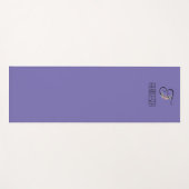 Tapis De Yoga Monogramme initial F aquarelle fleur lavande (Devant (Horizontal))