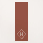 Tapis de Yoga | Monogramme Initial Géométrique Élé (Devant)