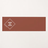 Tapis de Yoga | Monogramme Initial Géométrique Élé (Devant (Horizontal))