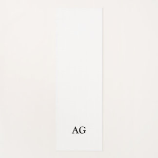 Tapis De Yoga Monogramme initiale en lettres noires