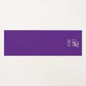 Tapis De Yoga Monogramme initiale fleur aquarelle violet (Devant (Horizontal))