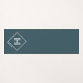 Tapis de Yoga | Monogramme Initiale Géométrique Mo (Devant (Horizontal))