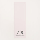 Tapis De Yoga Monogramme minimal initial et nom Pastel rose (Devant)