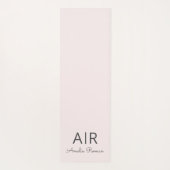 Tapis De Yoga Monogramme minimal initial et nom Pastel rose (Dos)