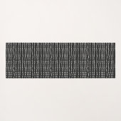 Tapis De Yoga Monogramme minimal moderne Pot noir & blanc (Dos (Horizontal))