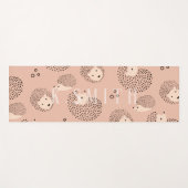 Tapis De Yoga Monogramme Moderne Cute Motif de hérisson (Devant (Horizontal))