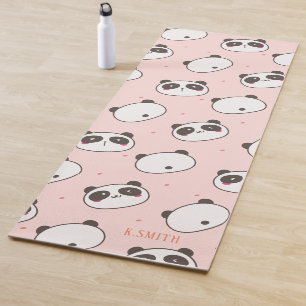 Tapis De Yoga Monogramme Moderne Cute Panda Motif