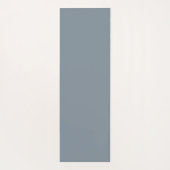 Tapis De Yoga Monogramme Moderne Minimale Gris Bleu Dusky (Dos)