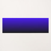 Tapis De Yoga Monogramme moderne Motif Houndstooth Blue Gradient (Dos (Horizontal))