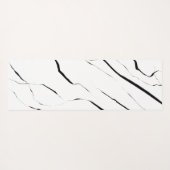 Tapis De Yoga Monogramme moderne noir blanc noir (Dos (Horizontal))