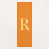 Tapis De Yoga Monogramme moderne Orange (Devant)