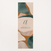 Tapis De Yoga Monogramme moderne rouille vert abstrait chic styl (Devant)
