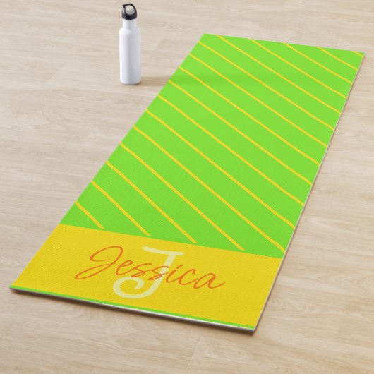 Tapis De Yoga Monogramme Monographique Monographique Moderne Et  (En situation)
