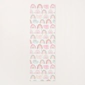 Tapis De Yoga Monogramme Motif arc-en-ciel de Whimsical (Dos)