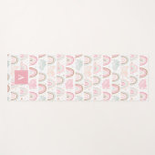 Tapis De Yoga Monogramme Motif arc-en-ciel de Whimsical (Devant (Horizontal))