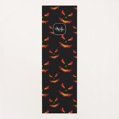 Tapis De Yoga Monogramme motif d'Halloween Sparkly Jack O'Lanter (Devant)
