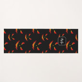 Tapis De Yoga Monogramme motif d'Halloween Sparkly Jack O'Lanter (Devant (Horizontal))