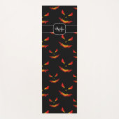 Tapis De Yoga Monogramme motif d'Halloween Sparkly Jack O'Lanter (Devant)