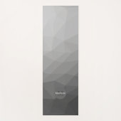 Tapis De Yoga Monogramme Motif géométrique Gris Gradient (Devant)
