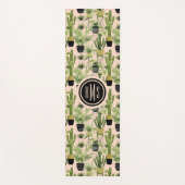 Tapis De Yoga Monogramme | Oasis intérieure | Motif de ligne Pla (Devant)