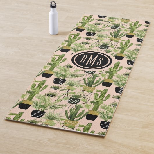 Tapis De Yoga Monogramme | Oasis intérieure | Motif de ligne Pla (En situation)