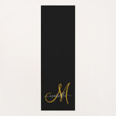 Tapis De Yoga Monogramme or noir (Devant)