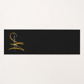 Tapis De Yoga Monogramme or noir (Devant (Horizontal))