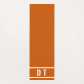Tapis De Yoga Monogramme - orange brûlée (Dos)