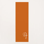 Tapis De Yoga Monogramme - orange brûlée (Devant)