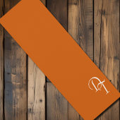 Tapis De Yoga Monogramme - orange brûlée