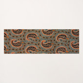 Tapis De Yoga Monogramme Oriental, Perse, Paisley (Dos (Horizontal))