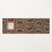 Tapis De Yoga Monogramme Oriental, Perse, Paisley (Devant (Horizontal))