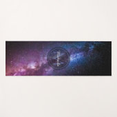 Tapis De Yoga Monogramme personnalisable à voie lactée (Devant (Horizontal))