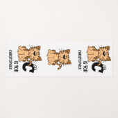 Tapis De Yoga monogramme personnalisé C est pour chats chaton ch (Devant (Horizontal))