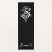 Tapis De Yoga Monogramme personnalisé initial (Devant)