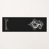 Tapis De Yoga Monogramme personnalisé initial (Devant (Horizontal))