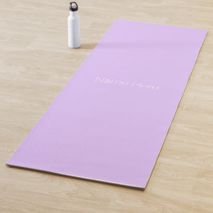 Tapis De Yoga Monogramme personnalisé minimaliste lilas clair mo