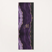 Tapis De Yoga Monogramme personnalisé Parties scintillant or vio (Devant)