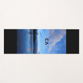 Tapis De Yoga Monogramme photo Blue Lake (Devant (Horizontal))